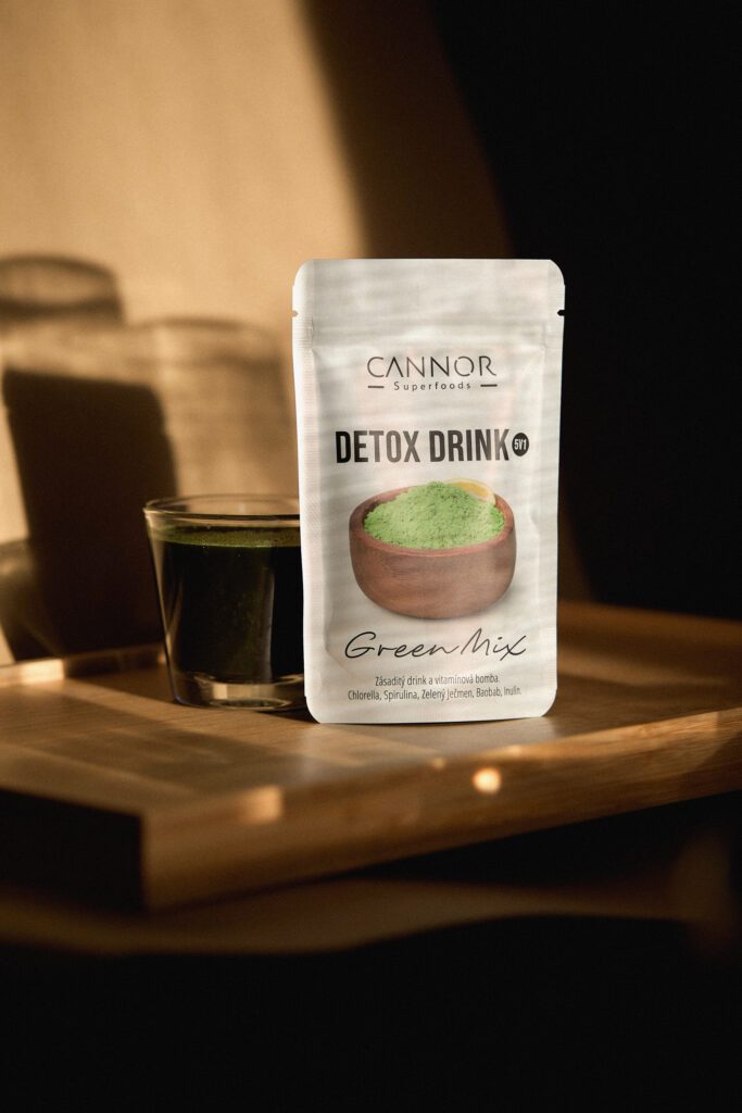 Detox drink 5v1 CANNOR, green detox, zelené superpotraviny, 