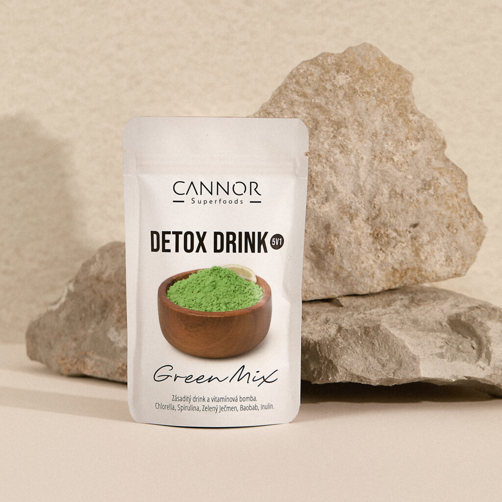 Detox drink 5v1 CANNOR, green detox, zelené superpotraviny,