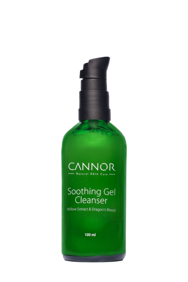 Soothing Gel Cleanser, Zklidňující čisticí gel, dračí krev, extrakt vrby, Cannor, přírodní kosmetika Praha