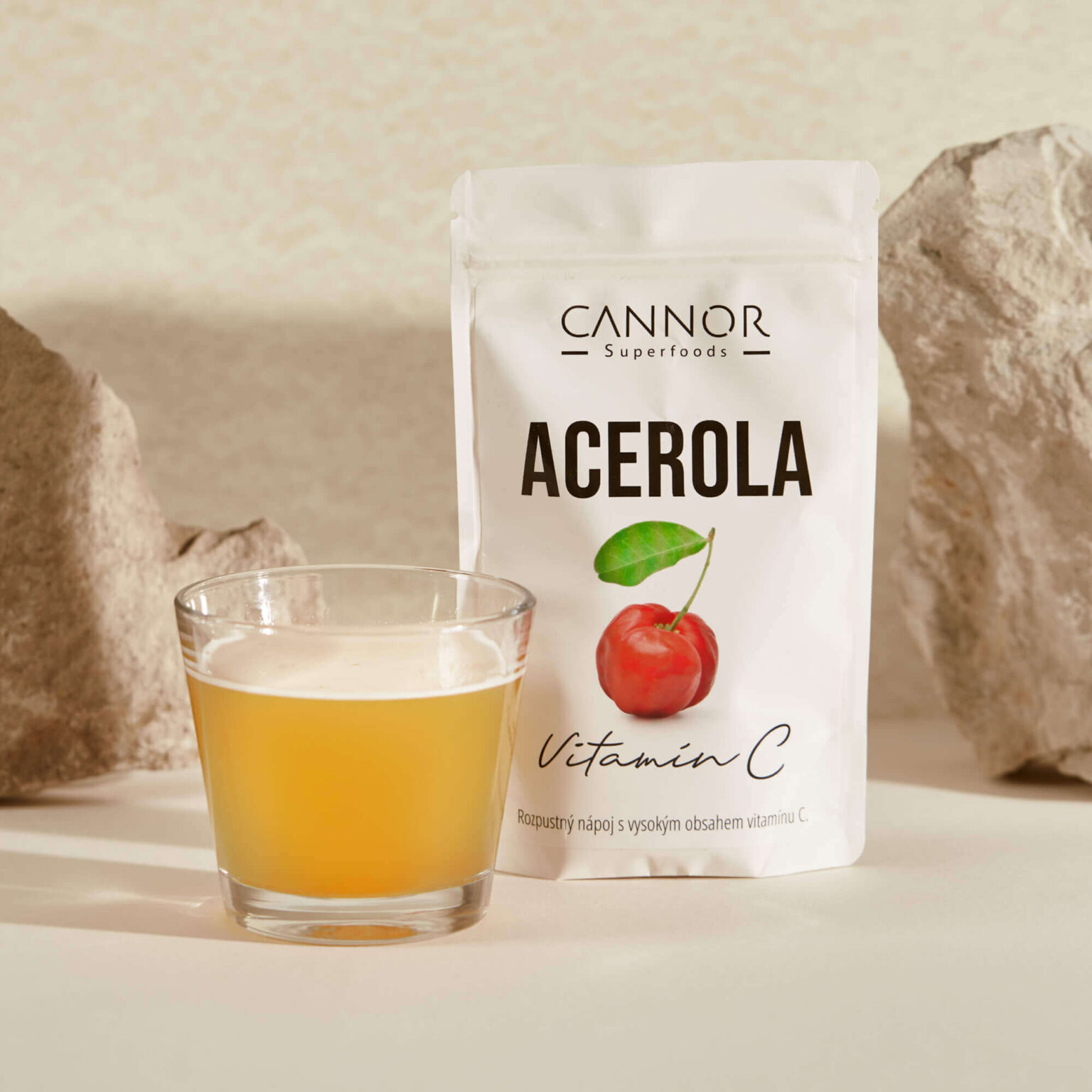 Acerola nápoj, imunita, vitamin C, acerola sušená šťáva, vitamín na imunitu, co na únavu a vyčerpání, doplňky stravy imunita,