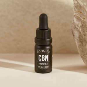 CBN olej Dobré spaní, CBD nespavost, CBN na spaní, CBD účinky, CBD dávkování, CBN 10% olej, Cannor Praha