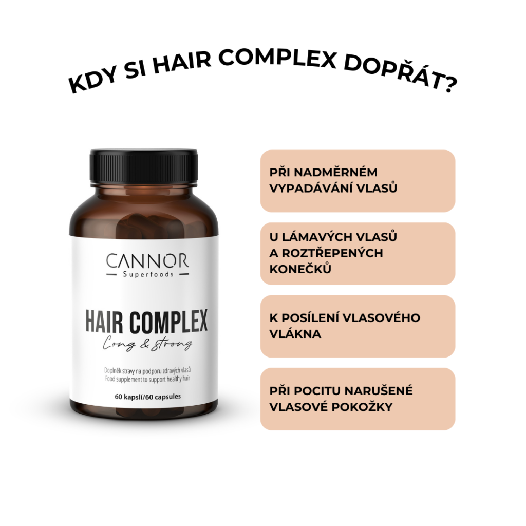 Long & Strong Hair Complex - doplněk stravy na podporu zdravých vlasů. Stop padání vlasů, lámání vlasů, růst vlasů, podpora růstu vlasů, silné vlasy, Naticol, MSM, 