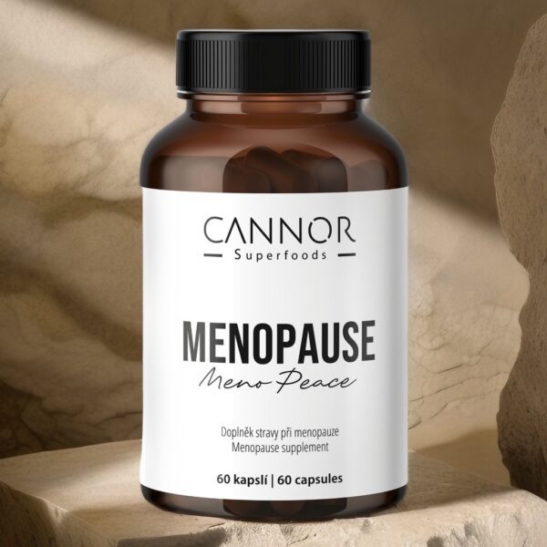 Doplněk stravy při menopauze, Menopause, Meno Peace, menopauza, doplněk stravy v klimakteriu, menopauza, ženy 50+, Cannor Praha