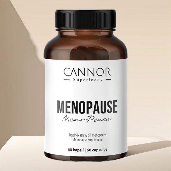 Doplněk stravy při menopauze, Menopause, Meno Peace, menopauza, doplněk stravy v klimakteriu, menopauza, ženy 50+, Cannor Praha