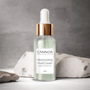 Mátový fluid, Moisturizing Fluid Cream, Peppermint, Green Tea, hydratační fluid, hydratační krém, denní krém, přírodní kosmetika Cannor, česká kosmetika Praha,