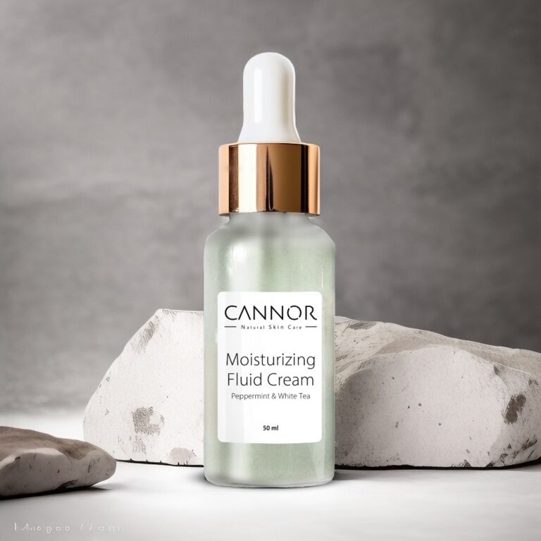 Mátový fluid, Moisturizing Fluid Cream, Peppermint, Green Tea, hydratační fluid, hydratační krém, denní krém, přírodní kosmetika Cannor, česká kosmetika Praha,
