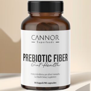 Prebiotická vláknina pro střevní mikrofloru - doplněk stravy Prebiotic Fiber (90 kapslí), Cannor