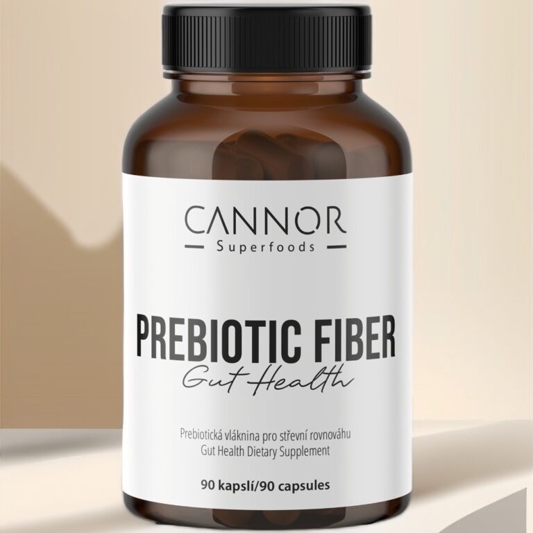 Prebiotická vláknina pro střevní mikrofloru - doplněk stravy Prebiotic Fiber (90 kapslí), Cannor
